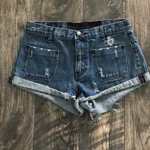 One Teaspoon Denim Shorty Shorts